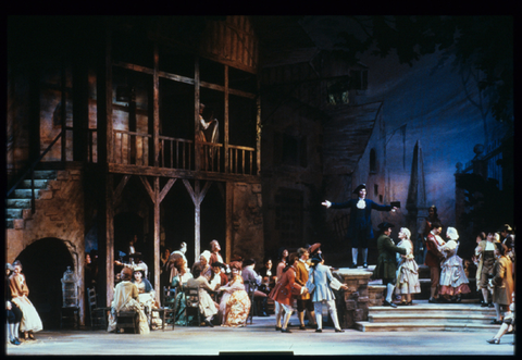 Ensemble, Manon Lescaut, Giacomo Puccini. San Francisco Opera, 1988-89. Photographer: Ron Scherl/San Francisco Opera.