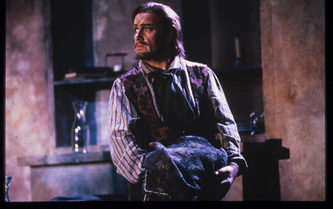 Nicolai Ghiaurov (Colline), La Bohème, Giacomo Puccini. San Francisco Opera, 1988-89. Photographer: Ron Scherl/San Francisco Opera.