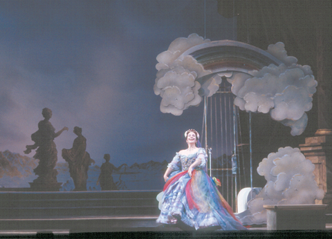 Christine Brandes (Iris), Semele, George Frideric Handel. San Francisco Opera, 2000-01. Photographer: Ken Friedman/San Francisco Opera.