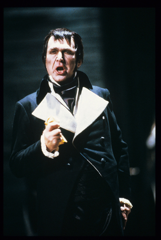 Franz Ferdinand Nentwig (Don Pizarro), Fidelio, Ludwig van Beethoven. San Francisco Opera, 1987-88. Photographer: Ron Scherl/San Francisco Opera.