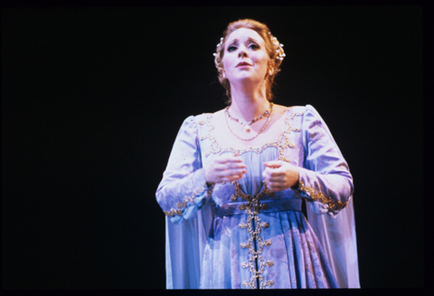 Ruth Ann Swenson (Juliette), Roméo et Juliette, Charles Gounod. San Francisco Opera, 1987-88. Photographer: Ron Scherl/San Francisco Opera.