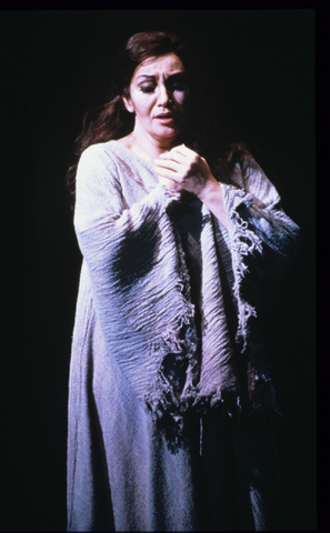 Maria Slatinaru (Leonora), La Forza del Destino, Giuseppe Verdi. San Francisco Opera, 1986-87. Photographer: Ron Scherl/San Francisco Opera.