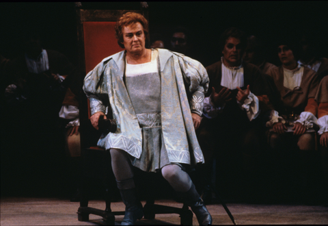 James King (Walther), Die Meistersinger von Nürnberg, Richard Wagner. San Francisco Opera, 1986-87. Photographer: Ron Scherl/San Francisco Opera.