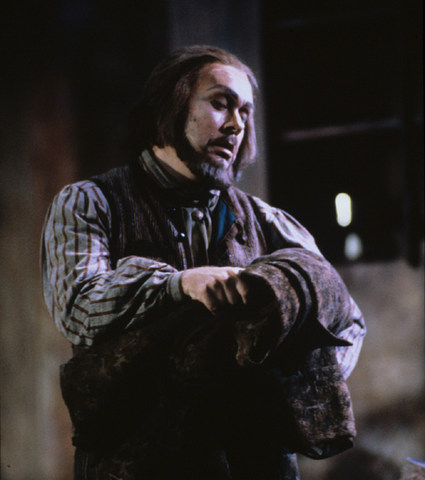 Kevin Langan (Colline), La Bohème, Giacomo Puccini. San Francisco Opera, 1986-87. Photographer: Ron Scherl/San Francisco Opera.