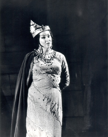 Marion Lippert (Abigaille), Nabucco, Giuseppe Verdi. San Francisco Opera, 1970. Photographer: Pete Peters/San Francisco Opera.