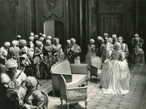 Manon, Jules Massenet. San Francisco Opera, 1937. Photographer: Lawrence B. Morton/San Francisco Opera.