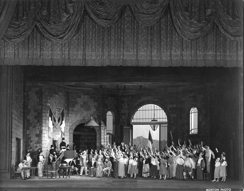 Andrea Chénier, Umberto Giordano. San Francisco Opera, 1938. Photographer: Lawrence B. Morton/San Francisco Opera.