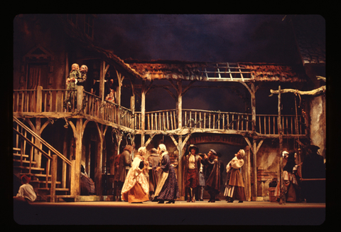 Act I, Ensemble, Manon, Jules Massenet. San Francisco Opera, 1971. Photographer: Ken Howard/San Francisco Opera.