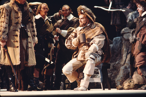 Clifford Grant (Raimondo), Chorus, Lucia di Lammermoor, Giuseppe Verdi. San Francisco Opera, 1972. Photographer: Ken Howard/San Francisco Opera.