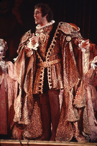 Giacomo Aragall (Duke of Mantua), Rigoletto, Giuseppe Verdi. San Francisco Opera, 1973. Photographer: Ron Scherl/San Francisco Opera.