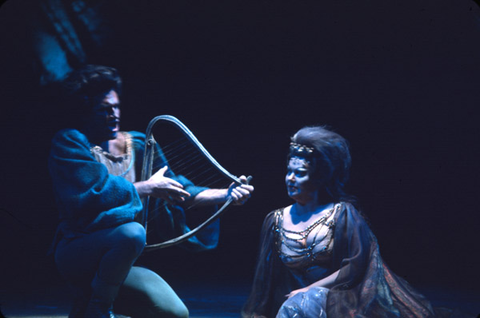 Jess Thomas (Tannhäuser), Marita Napier (Venus), Tannhäuser, Richard Wagner. San Francisco Opera, 1973. Photographer: Carolyn Mason Jones/San Francisco Opera.