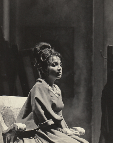 Teresa Stratas (Mimì), La Bohème, Giacomo Puccini. San Francisco Opera, 1973. Photographer: Carolyn Mason Jones/San Francisco Opera.