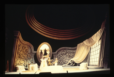 Act II, Ensemble, Manon Lescaut, Giacomo Puccini. San Francisco Opera, 1974. Photographer: Ron Scherl/San Francisco Opera.