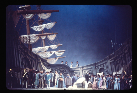 Act III, Ensemble, Manon Lescaut, Giacomo Puccini. San Francisco Opera, 1974. Photographer: Ron Scherl/San Francisco Opera.