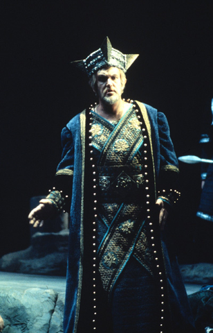 Kurt Moll (King Marke), Tristan und Isolde, Richard Wagner. San Francisco Opera, 1974. Photographer: Ron Scherl/San Francisco Opera.