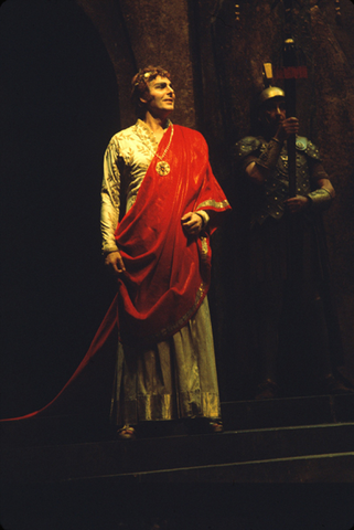 Eric Tappy (Nerone), Supernumerary, L'Incoronazione di Poppea, Claudio Monteverdi. San Francisco Opera, 1975. Photographer: Ron Scherl/San Francisco Opera.