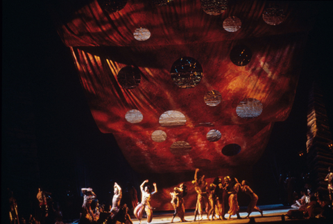 Act I, Ensemble, Thaïs, Jules Massenet. San Francisco Opera, 1976-77. Photographer: Ron Scherl/San Francisco Opera.