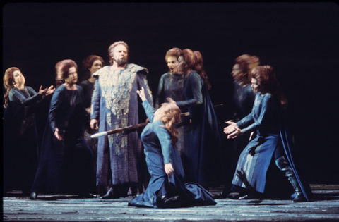 Hans Sotin (Wotan), Valkyries, Die Walküre, Richard Wagner. San Francisco Opera, 1976-77. Photographer: Ron Scherl/San Francisco Opera.