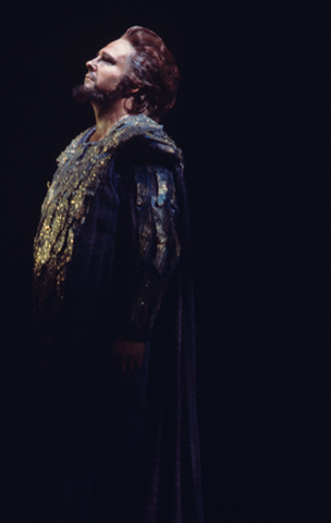 Hans Sotin (Wotan), Die Walküre, Richard Wagner. San Francisco Opera, 1976-77. Photographer: Ron Scherl/San Francisco Opera.