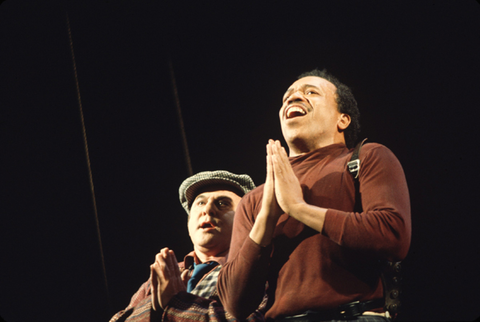 Raymond Manton (Fatty), Robert Mosley (Trinity Moses), Aufstieg und Fall der Stadt Mahagonny, Kurt Weill. San Francisco Opera/SPOT, 1972. Photographer: Unknown/San Francisco Opera.