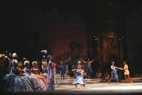 Act III, Ballet, Ensemble, Adriana Lecouvreur, Francesco Cilea. San Francisco Opera, 1977. Photographer: Ron Scherl/San Francisco Opera.