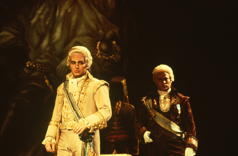 José Carreras (Riccardo), Yuri Mazurok (Renato), Un Ballo in Maschera, Giuseppe Verdi. San Francisco Opera, 1977. Photographer: Ron Scherl/San Francisco Opera.