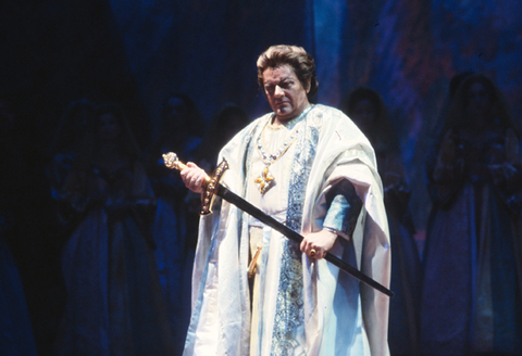 Guy Chauvet (Lohengrin), Lohengrin, Richard Wagner. San Francisco Opera, 1978. Photographer: Ron Scherl/San Francisco Opera.