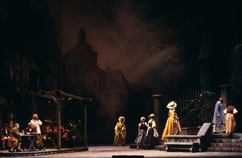 Act II, Ensemble, Werther, Jules Massenet. San Francisco Opera, 1978. Photographer: Ron Scherl/San Francisco Opera.