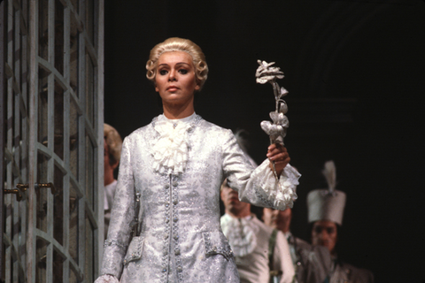 Hanna Schwarz (Octavian), Der Rosenkavalier, Richard Strauss. San Francisco Opera, 1978. Photographer: Ron Scherl/San Francisco Opera.