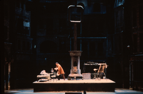 Act I, Ensemble, La Bohème, Giacomo Puccini. San Francisco Opera, 1978. Photographer: Ron Scherl/San Francisco Opera.