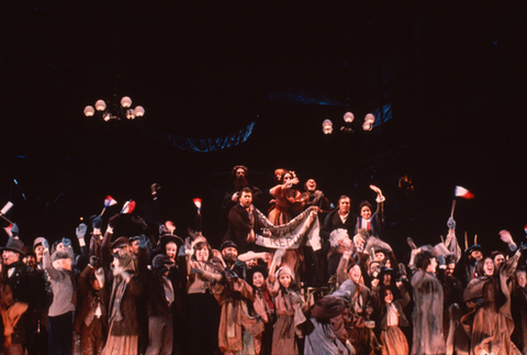 Act II, Ensemble, La Bohème, Giacomo Puccini. San Francisco Opera, 1978. Photographer: Ron Scherl/San Francisco Opera.