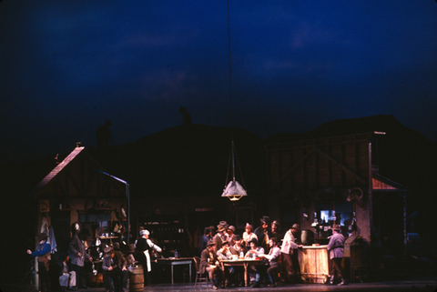 Ensemble, La Fanciulla del West, Giacomo Puccini. San Francisco Opera, 1979. Photographer: Ron Scherl/San Francisco Opera.