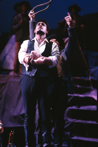 Plácido Domingo (Dick Johnson), La Fanciulla del West, Giacomo Puccini. San Francisco Opera, 1979. Photographer: Ron Scherl/San Francisco Opera.