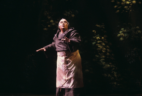 Giuseppe Taddei (Fra Melitone), La Forza del Destino, Giuseppe Verdi. San Francisco Opera, 1979. Photographer: Ron Scherl/San Francisco Opera.