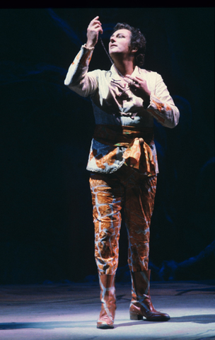 Perry Price (Tamino), The Magic Flute, Wolfgang Amadeus Mozart. San Francisco Opera, 1980-81. Photographer: Ron Scherl/San Francisco Opera.