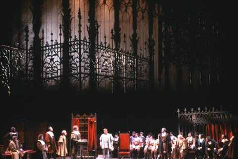 William Johns (Walther von Stolzing), Ensemble, Die Meistersinger von Nürnberg, Richard Wagner. San Francisco Opera, 1980-81. Photographer: Ron Scherl/San Francisco Opera.