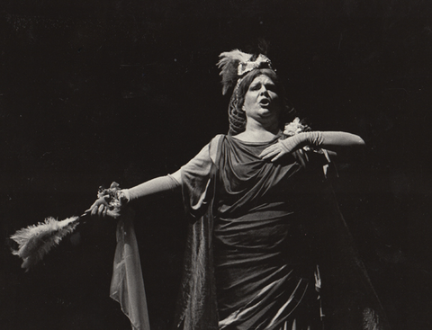 Maureen Forrester (Arnalta), L'Incoronazione di Poppea, Claudio Monteverdi. San Francisco Opera, 1980-81. Photographer: Ira Nowinski/San Francisco Opera.