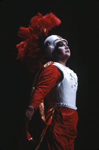 Marilyn Horne (Arsace), Semiramide, Gioachino Rossini. San Francisco Opera, 1981-82. Photographer: Ron Scherl/San Francisco Opera.