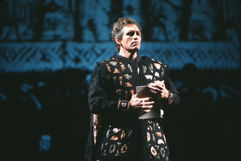 William Lewis (Rodrigue), Le Cid, Jules Massenet. San Francisco Opera, 1981-82. Photographer: Ron Scherl/San Francisco Opera.