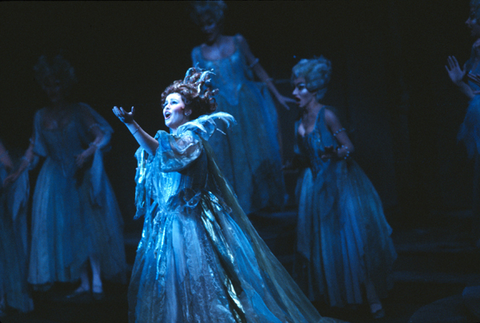 Ruth Welting (Fairy Godmother), Chorus, Cendrillon, Jules Massenet. San Francisco Opera, 1982-83. Photographer: Ron Scherl/San Francisco Opera.