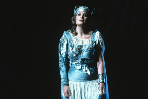 Jeannine Altmeyer (Brünnhilde), Die Walküre, Richard Wagner. San Francisco Opera, 1982-83. Photographer: Ron Scherl/San Francisco Opera.