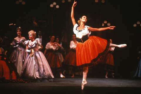 Evelyn Cisneros (Dancer), Ensemble, La Traviata, Giuseppe Verdi. San Francisco Opera, 1983-84. Photographer: Ron Scherl/San Francisco Opera.