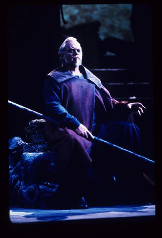 Thomas Stewart (The Wanderer), Siegfried, Richard Wagner. San Francisco Opera, 1983-84. Photographer: Ron Scherl/San Francisco Opera.