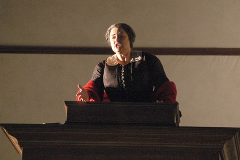 Luana De Vol (Susan B. Anthony), The Mother of Us All, Virgil Thomson. San Francisco Opera, 2003-04. Photographer: Larry Merkle/San Francisco Opera.