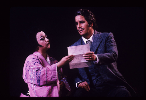 Veronica Kincses (Cio-Cio San), Tom Krause (Sharpless), Madama Butterfly, Giacomo Puccini. San Francisco Opera, 1984-85. Photographer: Ron Scherl/San Francisco Opera.