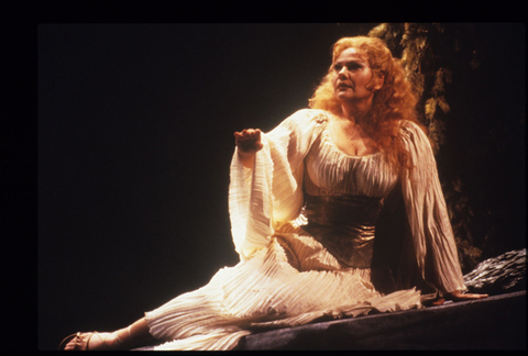 Eva Marton (Brünnhilde), Siegfried, Richard Wagner. San Francisco Opera, 1984-85. Photographer: Ron Scherl/San Francisco Opera.