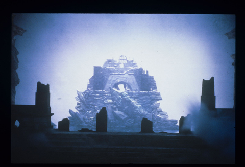 Set, Valhalla, Götterdämmerung, Richard Wagner. San Francisco Opera, 1984-85. Photographer: Ron Scherl/San Francisco Opera.