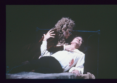 Renata Scotto (Charlotte), Alfredo Kraus (Werther), Werther, Jules Massenet. San Francisco Opera, 1985-86. Photographer: Ron Scherl/San Francisco Opera.