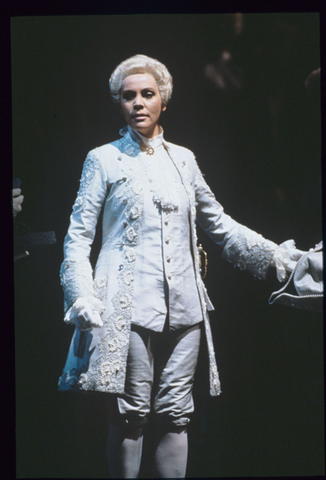 Brigitte Fassbaender (Octavian), Der Rosenkavalier, Richard Strauss. San Francisco Opera, 1985-86. Photographer: Ron Scherl/San Francisco Opera.