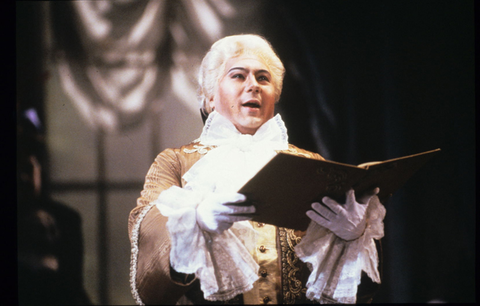 Tonio Di Paolo (The Italian Singer), Der Rosenkavalier, Richard Strauss. San Francisco Opera, 1985-86. Photographer: Ron Scherl/San Francisco Opera.